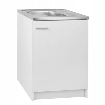 Produktbild von Stamar | Küchenschrank, mit Spüle, Küchenunterschrank, Weiße, 60 cm, mit Armatur und Siphon
