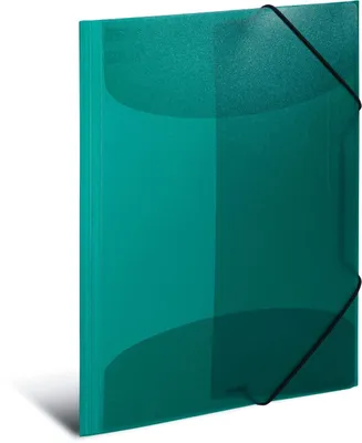 Produktbild von HERMA Eckspannermappe PP DIN A4 dunkelgrün-transluzent