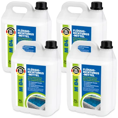 Immagine prodotto di Plastificante Impermeabilizzante Sigillante liquido per calcestruzzo 20 L Massetto cementizio Additivo per malta HALBAU M04