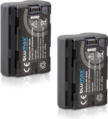 Produktbild von 2x Akku + LCD Lader für Fuji NP-W235 FinePix NP-W235 XT-4 XT4 2250 mAh (7,2V)