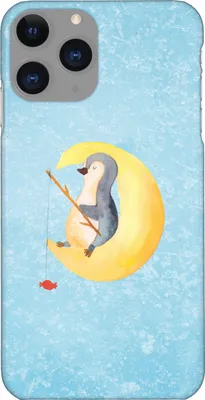 Produktbild von Mr. & Mrs. Panda Iphone 11 Pro Handyhülle Pinguin Mond - Eisblau - Geschenk, Premium Kunststoff, Angel, schlafen, Erschöpft, Handy Case, Süßigkeiten, Spruch