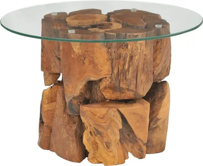 Produktbild von Couchtisch Massivholz Teak Treibholz 60 cm