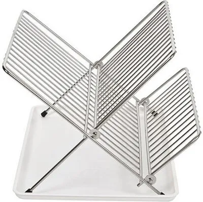 Produktbild von Sauvic Edelstahl Faltbarer Geschirrabtropfer Silber Silber One Size