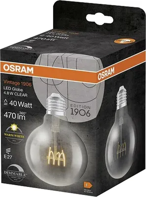 Immagine prodotto di OSRAM LED Filament Globe 95 D 4,8W/827 S FIL H E27 351657 4099854075681