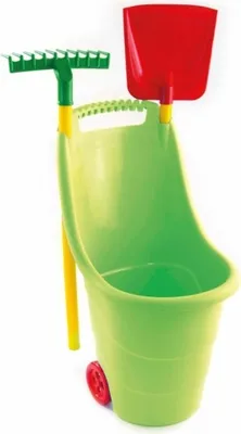 Immagine prodotto di carrello con rastrello e pala 77 cm verde