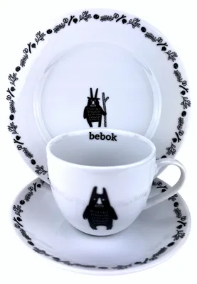 Produktbild von Bogucice BEBOK Frühstücksset Porzellan 3-teilig