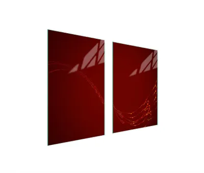 Produktbild von Glasschutzplatte Für Küche 65X52 Rot