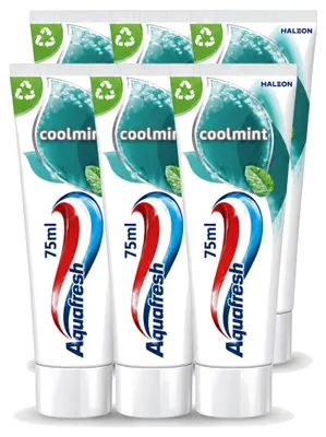 Produktbild von 6 x Aquafresh Coolmint Tandpasta - 75 ml - Vorteilspackung - 6 Stücke