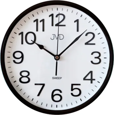 Produktbild von JVD HP683.5 Wanduhr Quarz analog braun leise ohne Ticken rund