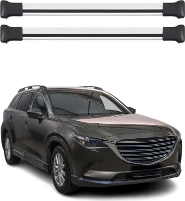 Zdjęcie produktu dla Poprzeczne relingi dachowe do Mazdy CX-9 2016-2020 Aluminium Szary