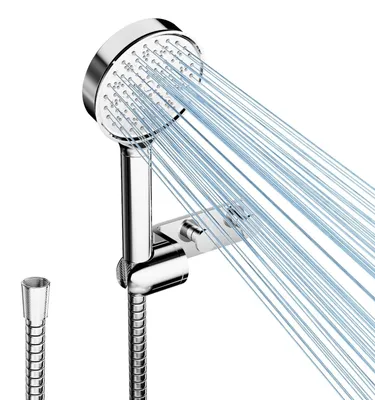 Produktbild von Filter-Duschkopf mit Schlauch und Halterung, Hochdruck, Chrom