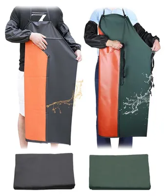 2er-Pack wasserdichte PVC-Schürze, ölbeständig, Arbeits-Schürze, Unisex