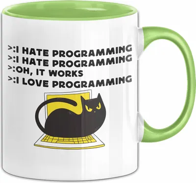 Produktbild von Programmierer Tasse Geschenk Für Informatiker Nerds Kaffee-Becher Für Geeks Kaffee-Becher (Grün)