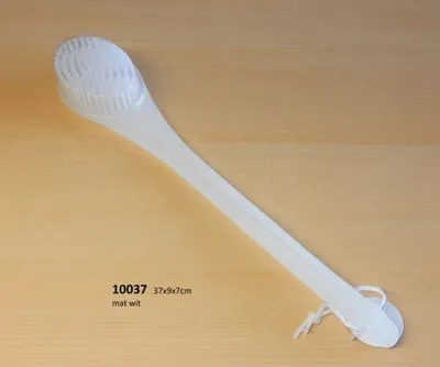Obrázok produktu pre Kúpeľná kefa z plastu, biela, 37 cm