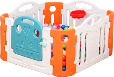 Produktbild von Clamaro Laufgitter Schutzgitter Laufstall erweiterbar Indoor Outdoor Kleinkinder Baby Krabbelgitter