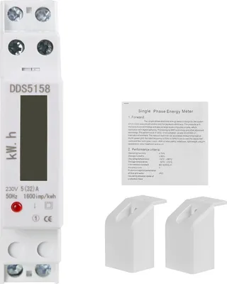 Produktbild von Einphasen Energiezähler, kWh Zähler, Stromzähler, Hutschienenzähler, digitaler Energiezähler