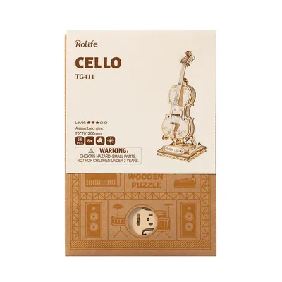 Produktbild von RoboTime 3D Holzpuzzle Violoncello