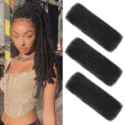 Produktbild von Set mit 3 Haarverlängerungen im Afro-Lockenstil