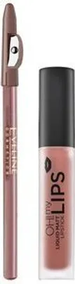 Produktbild von Eveline OH! My Velvet Lips Matt Lip Kit Lippenset für einen matten Effekt 02 Milky Chocolate 4,5 ml