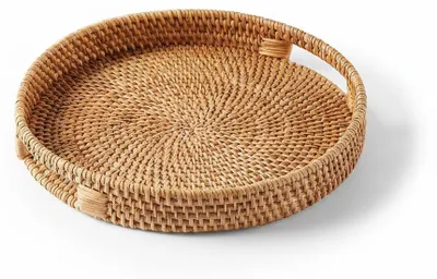 Produktbild von InAndOutdoorMatch - Rotan Tablett - Rund - 30 cm, KI-generiertes Bild