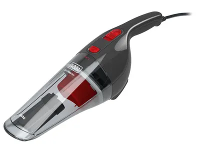 Produktbild von Black & Decker NV1200AV, Trocken, 1122 l/min, Beutellos, Grau, Rot, 0,37 l, 5 m