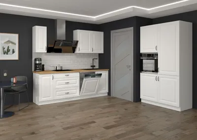 Produktbild von Landhaus Küche Stilo Weiß 230 + 120 cm Küchenzeile Küchenblock Einbauküche