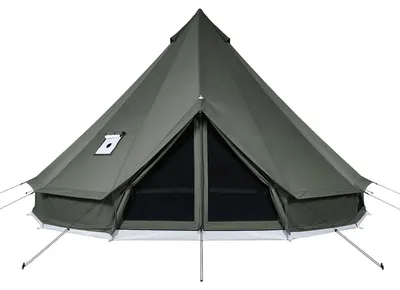 Immagine prodotto di Tenda a cupola in tela SucceBuy, yurta da 3 metri, adatta a tutte le stagioni, con apertura per canna fumaria, spazio per un massimo di 3 persone, pavimento removibile con cerniera, ideale per campeggio e attività all'aperto, colore verde