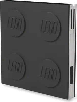 Produktbild von LEGO - verschließbares Notizbuch mit Gelstift (15,8 x 2 x 15,8cm), Farbe:schwarz