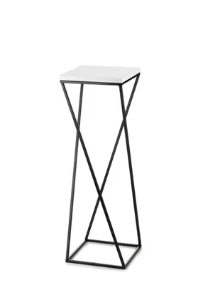 Produktbild von howhomely Blumenständer, pulverbeschichteter Stahldraht, Weiß, 70x24x24 cm (HBT), Moderner Loft-Stil, für Innen & Außen, stabil, wetterfest, handgefertigt, dekorativ