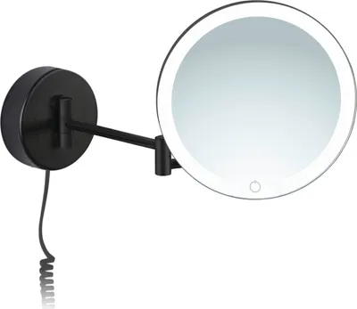Produktbild von Libaro LED Kosmetikspiegel RAVENNA Vergrößerungsspiegel 7 fach Wandmontage Dimmerfunktion Auto-off Kabel schwarz