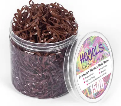 Image de HOYOLS Élastiques bruns pour cheveux Élastiques pour filles femmes 1500 pièces
