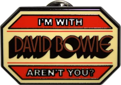 Image de David Bowie - "I'm With..." Badge, épingle en alliage de zinc RO14305 (taille unique) (Rouge/Jaune)