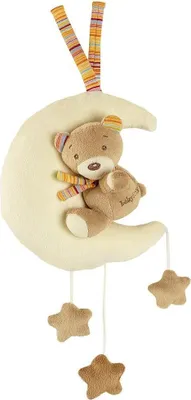 Produktbild von Spieluhr Teddy im Mond –Aufzieh-Spieluhr mit der Melodie "Brahms Wiegenlied"