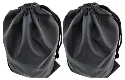 Wäschesack Nylon schwarz 2er-Set Kordelzug groß