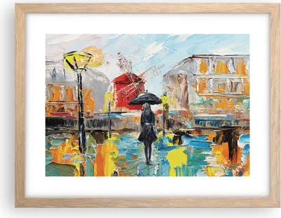 Produktbild von Gerahmtes Poster - Rahmen in heller Eiche - Frau Bild Öl - 40x30 cm - Wand Bild - Wanddeko - Wandbilder - Kunstposter - Wandposter - Bilderrahmen - Bilder - Kunstdruck - P2NAA40x30-4974