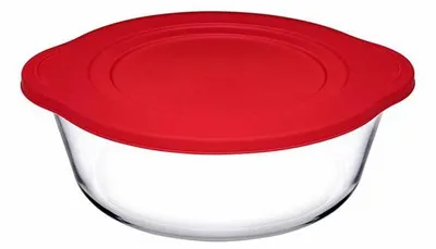 Produktbild von Pasabahce Borcam runde Glasschale mit Deckel, 840 ml, Borosilikatglas