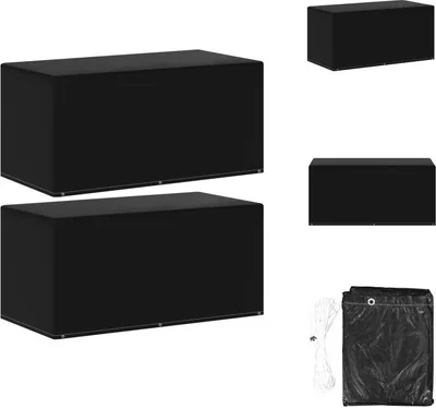 Zdjęcie produktu dla vidaXL Pokrowce na meble ogrodowe 2 szt. 6 oczek 160x80x75 cm - Pokrowce ochronne na meble ogrodowe