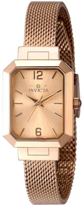 Produktbild von Invicta Angel 48153 Damenuhr - Quarzwerk - Edelstahl mit roségoldfarbenem Zifferblatt - 21 mm