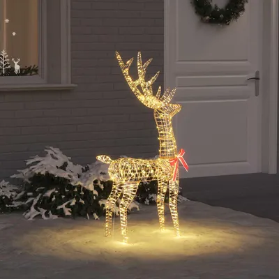 Zdjęcie produktu dla vidaXL Renifer 3D ze 140 diodami LED w kolorze ciepłej bieli 128 cm PET