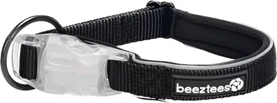 Produktbild von Beeztees Safety Gear Parinca - Hundehalsband - LED - Nylon - Schwarz -