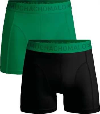 Produktbild von Muchachomalo Herren Boxershorts – 2er Pack – Baumwolle Stretch – Bequeme Unterwäsche – Größe XL - U-SOLID1010-1248