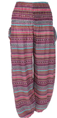 Produktbild von Luftige Pluderhose, Sommerhose, Yogahose - Hibiscus, Damen, Pink, Viskose, Hosen
