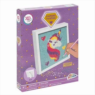 Produktbild von Diamond Painting inkl. Rahmen 15 x 15cm Einhorn