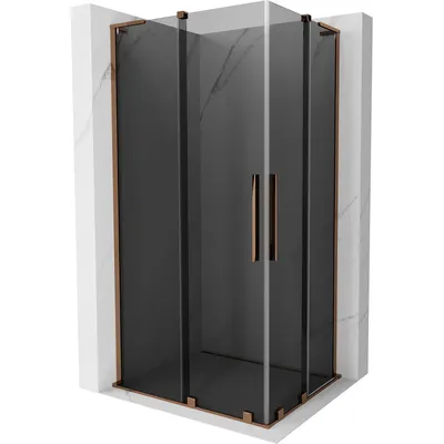 Obrázok produktu pre Mexen Velar L Duo posuvná sprchová kabína 100 x 90 cm, grafit, ružové zlato - 871-100-090-02-43-60