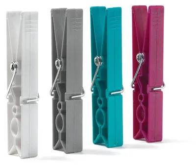 Produktbild von Domopak ® 12 Stück Wäscheklammern aus Kunststoff für Wäscheständer, Wäschestände