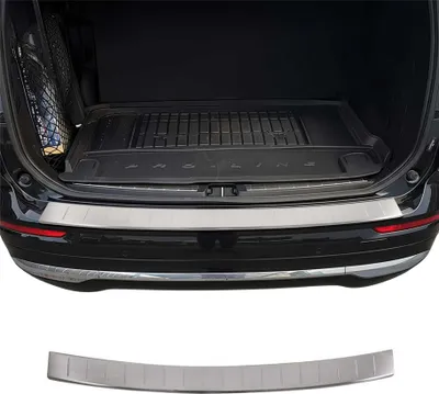 Image de Protection Seuil de Pare-chocs Arriére Pour Volvo XC60 2017-2020 Brossé Inox