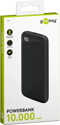 Obrázek produktu pro Goobay 53935, 10000 mAh, Lithium-polymerová (LiPo), 3,7 V, Černá