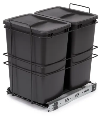 Immagine prodotto di Emuca 8132123 Cestino per il riciclaggio 2x35l Argento Argento Taglia unica