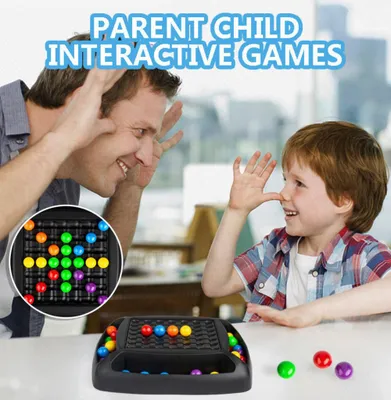 Zdjęcie produktu dla Kolorowe eliminacja piłki Puzzle gry Magiczne szachy edukacyjne Zestaw zabawek Jak pokazano