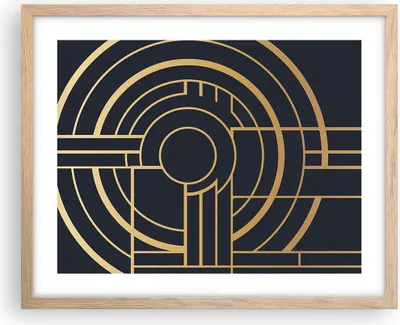 Produktbild von Gerahmtes Poster - Rahmen in heller Eiche - Abstraktion Stück Modern - 50x40 cm - Wand Bild - Wanddeko - Wandbilder - Kunstposter - Wandposter - Bilderrahmen - Bilder - Kunstdruck - P2NAA50x40-4640